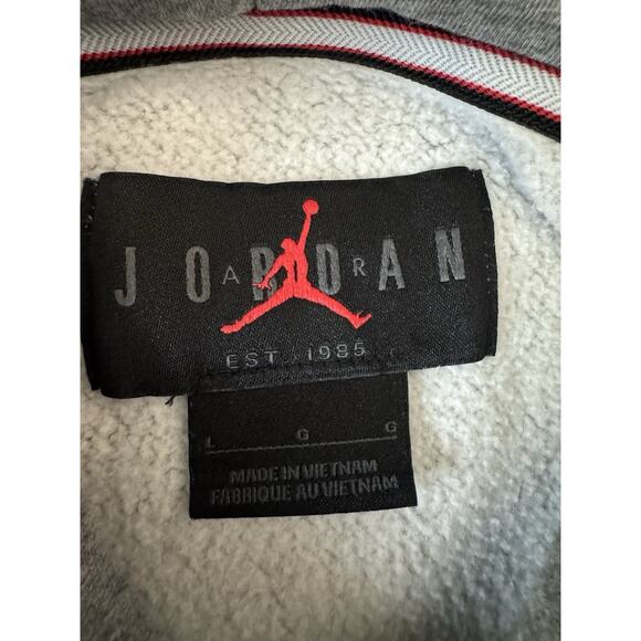 Nike Air Jordan Brooklyn Fleece Hoodie Men’s Large Gray Sweatshirt - Picture 5 of 7
